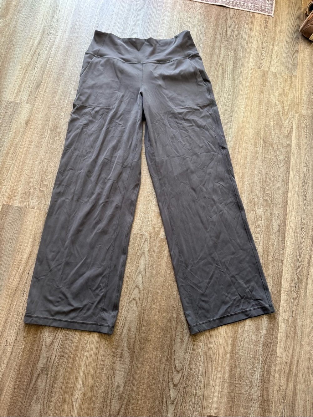 lululemon athletica Wide-Leg Yoga Pants in Charcoal Gray